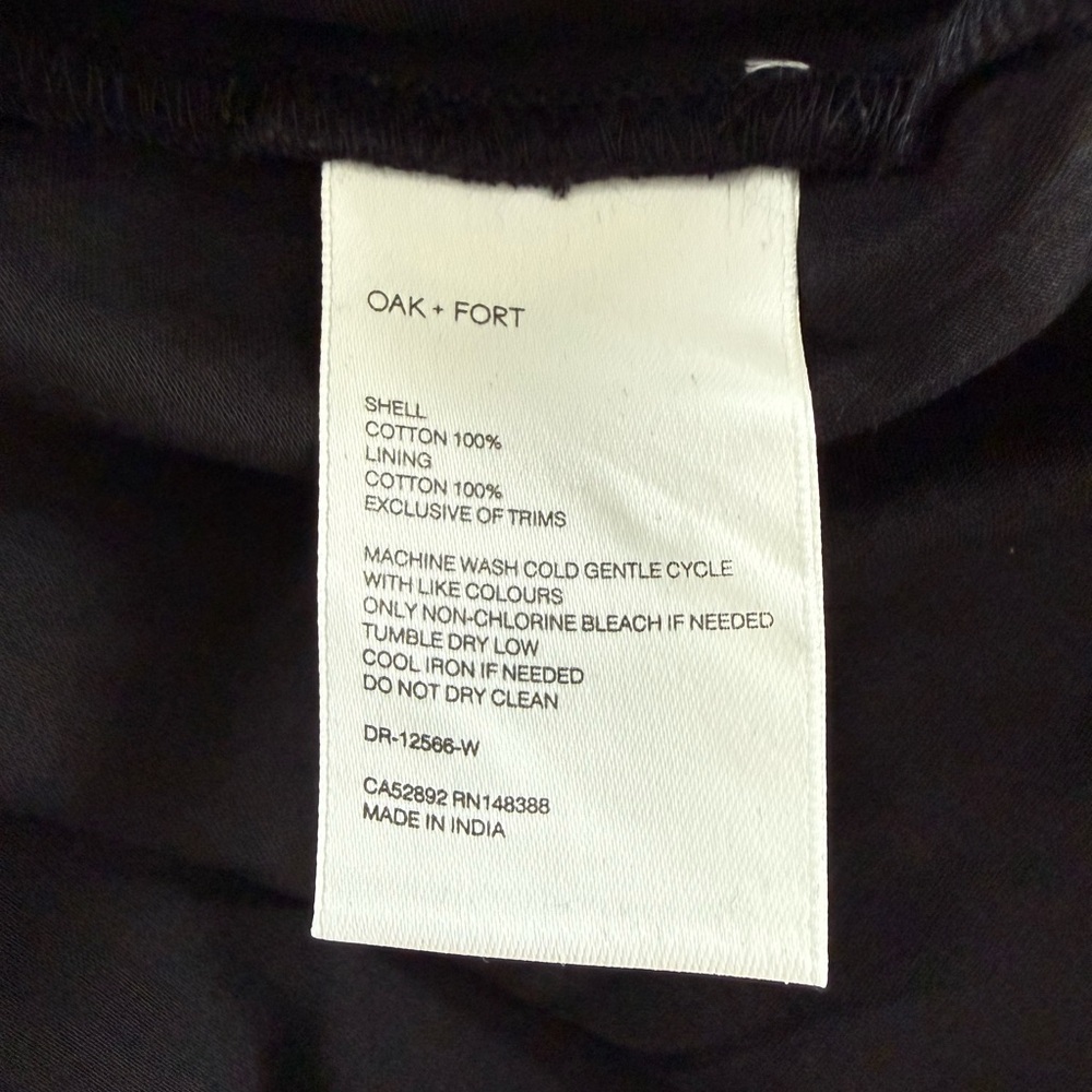 Oak + Fort Black Corset Mini Dress NWT Size M - Picture 11 of 12